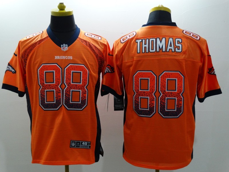 Men's Denver Broncos Demaryius Thomas #88 Orange Player Game Jersey1