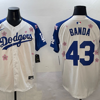 Men's Los Angeles Dodgers Anthony Banda #43 White Player Jersey1