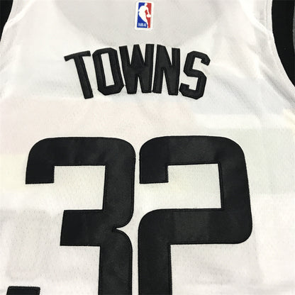 Men's Minnesota Timberwolves Karl-Anthony Towns #32 White Swingman Jersey1 - City Edition