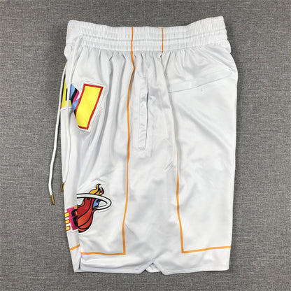 Men's Miami Heat White 2022/23 City Edition Basketball Shorts1
