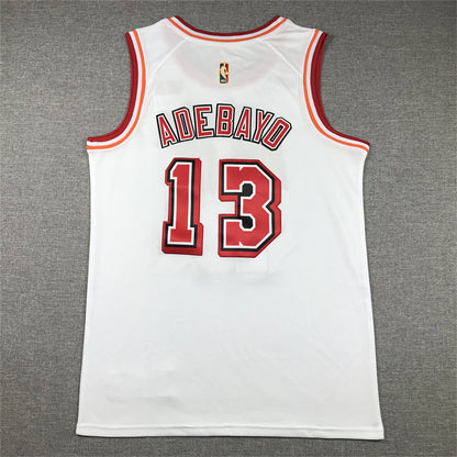Men's Miami Heat Bam Adebayo #13 White 2022/23 Swingman Jersey1 - Classic Edition