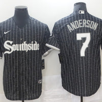 Men's Chicago White Sox Tim Anderson #7 Black Stitched Jersey1