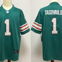 Men's Miami Dolphins Tua Tagovailoa #1 Green Alternate Game Jersey1