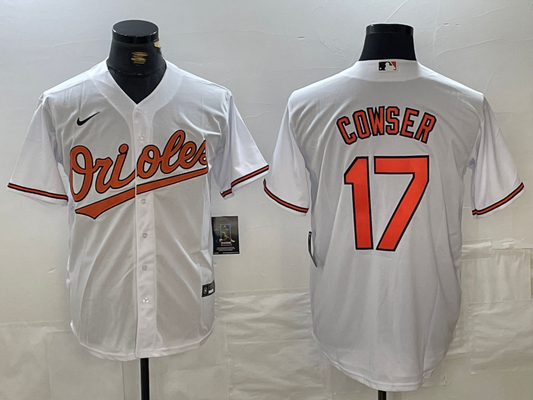 Men's Baltimore Orioles Colton Cowser #17 White Replica Player Jersey1