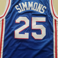 Men's Philadelphia 76ers Ben Simmons #25 Blue Fast Break Replica Jersey1