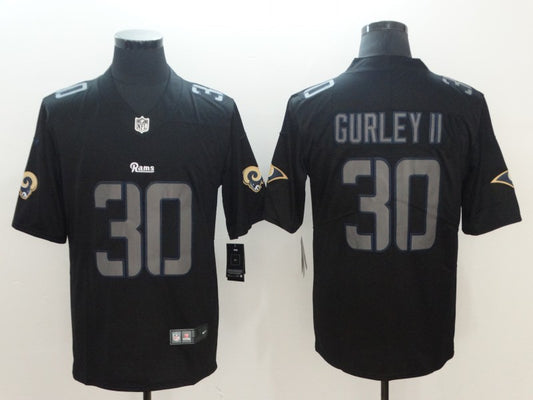 Men's Los Angeles Rams Todd Gurley II #30 Black Alternate Game Jersey1