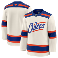 Men's Edmonton Oilers Fanatics Light Beige Alternate Premium Blank Jersey