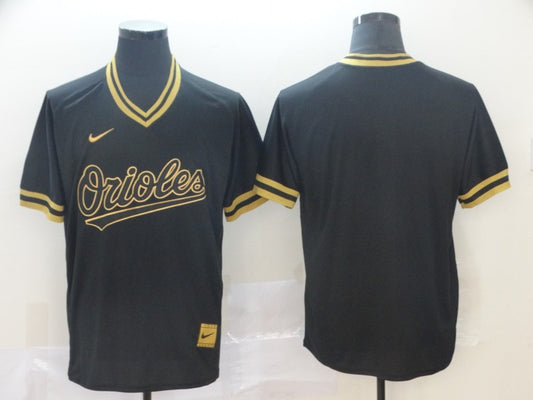 Men's Baltimore Orioles Black Replica Blank Jersey1