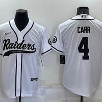 Men's Las Vegas Raiders Derek Carr #4 White Game Jersey1 Joint Edition