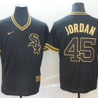 Men's Chicago White Sox Michael Jordan #45 Black Replica Game Jersey1