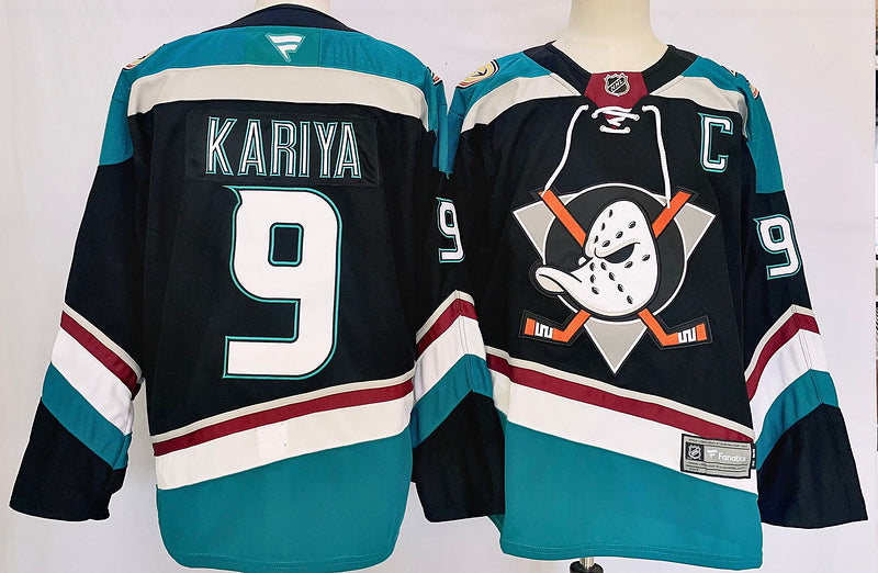 Men's Anaheim Ducks Paul Kariya #9 Fanatics Black Player Jersey