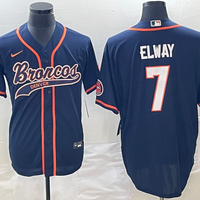 Men's Denver Broncos John Elway #7 Navy Game Jersey1 Joint Edition
