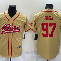 Men's San Francisco 49ers Nick Bosa #97 Gold Game Jersey1 Joint Edition