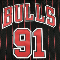 Men's Chicago Bulls Dennis Rodman Black 1995-96 Hardwood Classics Player Jersey1