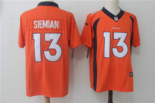 Men's Denver Broncos Trevor Siemian #13 Orange Game Jersey1