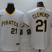 Men's Pittsburgh Pirates Roberto Clemente #21 White Authentic Game Jersey1