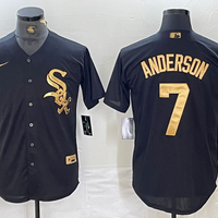 Men's Chicago White Sox Tim Anderson #7 Black Replica Team Jersey1