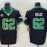 Men's Philadelphia Eagles Jason Kelce #62 Black Game Player Jersey1