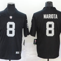 Men's Las Vegas Raiders Marcus Mariota #8 Black Game Jersey1
