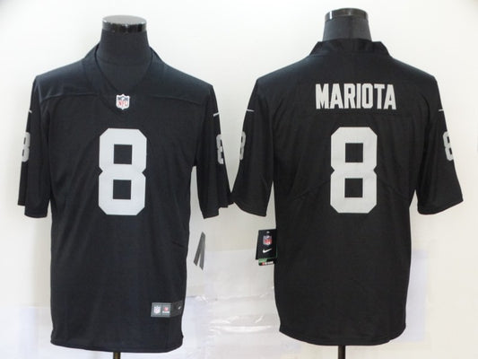 Men's Las Vegas Raiders Marcus Mariota #8 Black Game Jersey1