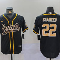 Men's New Orleans Saints Rashid Shaheed #22 Black Game Jersey1