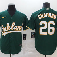 Men's Oakland Athletics Matt Chapman #26 Green Replica Baseball Jersey1