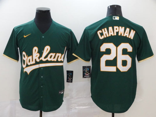Men's Oakland Athletics Matt Chapman #26 Green Replica Baseball Jersey1