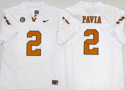 Men's Vanderbilt Commodores Diego Pavia #2 White Player Game Jersey