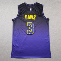 Men's Los Angeles Lakers Anthony Davis #3 Purple 2024/25 Swingman Jersey1 - City Edition