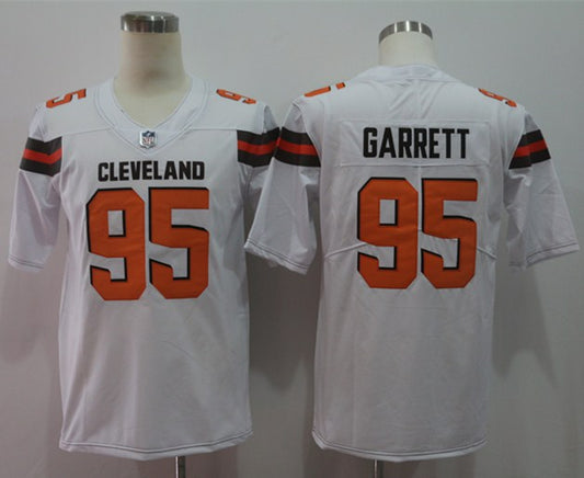 Men's Cleveland Browns Myles Garrett #95 White Game Player Jersey1