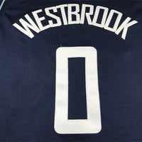 Men's LA Clippers Russell Westbrook #0 Navy 2023/24 Swingman Jersey1 - City Edition