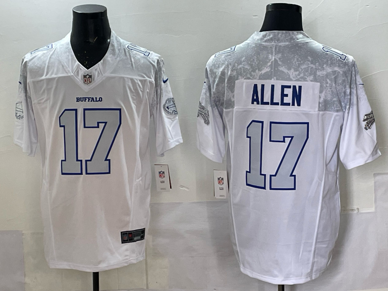 Men's Buffalo Bills Josh Allen #17 White 2025 Rivalries Collection Limited Jersey