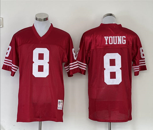 Men's San Francisco 49ers Steve Young Mitchell & Ness Scarlet Legacy Replica Jersey1