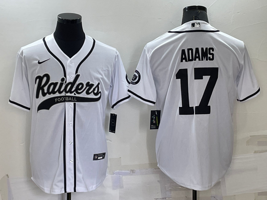 Men's Las Vegas Raiders Davante Adams #17 White Game Jersey1 Joint Edition