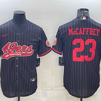Men's San Francisco 49ers Christian McCaffrey #23 Black Player Jersey1 Joint Edition