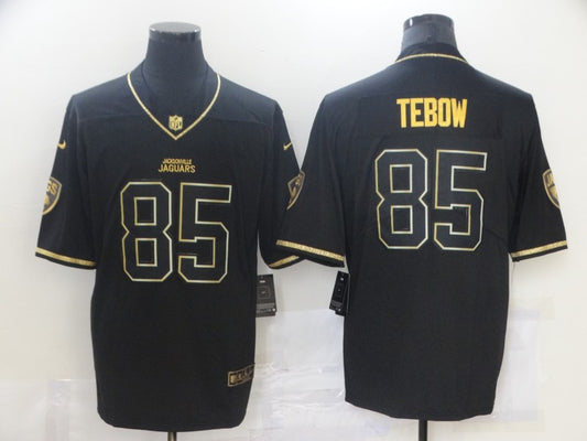Men's Jacksonville Jaguars Tim Tebow #85 Black Game Player Jersey1