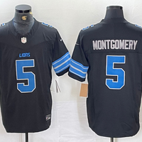 David Montgomery #5 Detroit Lions Black 2nd Alternate Game Jersey - JerseysFreak