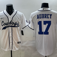Brandon Aubrey #17 Dallas Cowboys White Game Jersey - JerseysFreak