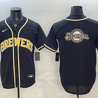 Men's Milwaukee Brewers Fashion Limited Black Out Jersey