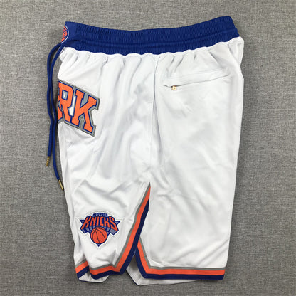 Men's New York Knicks White Association Edition Pocket Shorts1