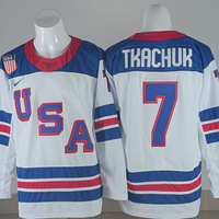 Men's United States Hockey Keith Tkachuk #7 White 2026 Winter Olympics Jersey