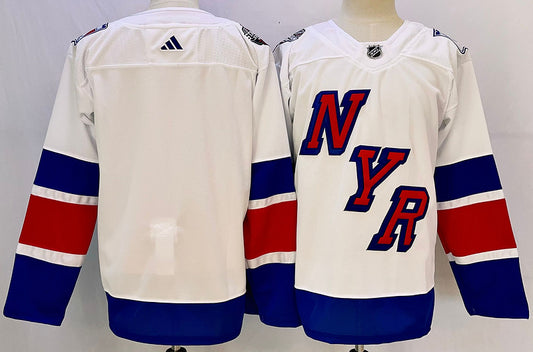 Men's New York Rangers White Blank Player Jersey1