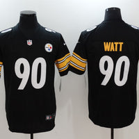 Men's Pittsburgh Steelers T.J. Watt #90 Black Game Player Jersey1
