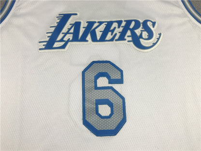 Men's Los Angeles Lakers LeBron James White 2020/21 Swingman Jersey1 City Edition