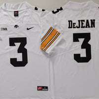 Men's Iowa Hawkeyes Cooper DeJean #3 White Player Game Jersey