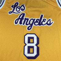 Men's Los Angeles Lakers Kobe Bryant Yellow 1996-97 Hardwood Classics Authentic Jersey1