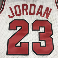 Men's Chicago Bulls Michael Jordan White 1984-85 Hardwood Classics Jersey1