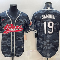 Men's San Francisco 49ers Deebo Samuel #19 Grey Camouflage Game Jersey1 Joint Edition