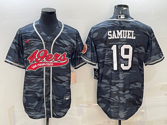 Men's San Francisco 49ers Deebo Samuel #19 Grey Camouflage Game Jersey1 Joint Edition