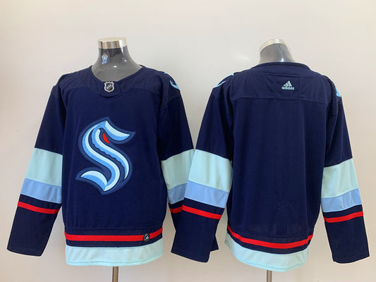 Men's Seattle Kraken Deep Sea Blue Home Breakaway Blank Jersey1